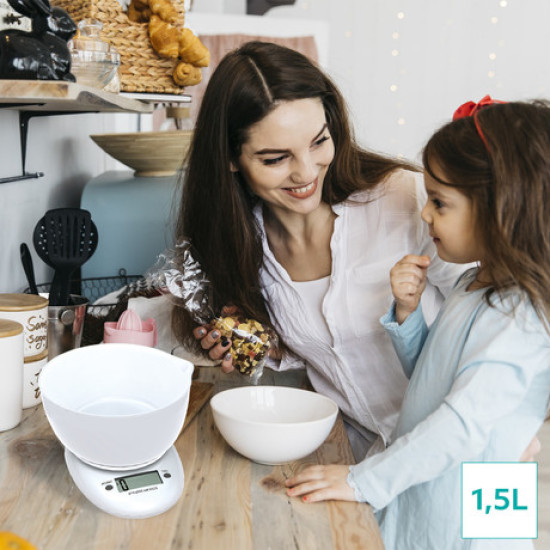 Platinet/OMEGA kuhinjska vaga OBSKWB, LCD displej, do 3kg, sa posudom 1.5L
