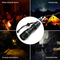 PLATINET prijenosna LED svjetiljka (Flashlight) PAFZ3W, Alu, ZOOM, CLIP kabel PLATINET prijenosna LED svjetiljka (Flashlight) PAFZ3W, Alu, ZOOM, CLIP kabel