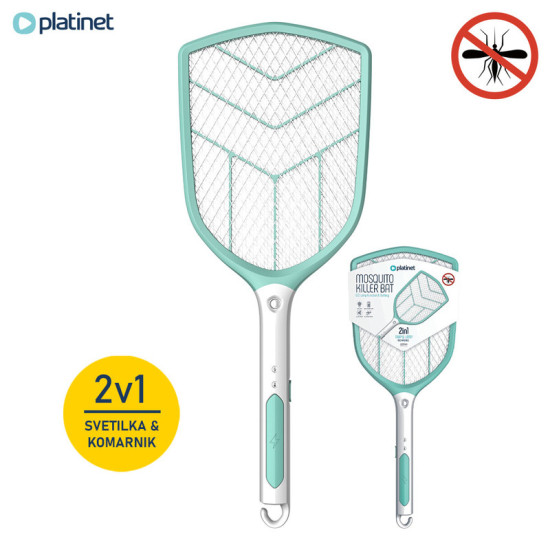 PLATINET PRMB3839 2u1 - električni reket za palice + LED lampa, ugrađena Li-ON baterija, vrlo moćan