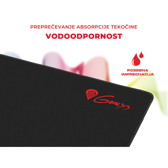 GENESIS premium Gaming podloga CARBON 500 MAXI LOGO, vodootporan, zaštićeni rubovi, 900x450mm GENESIS premium Gaming podloga CARBON 500 MAXI LOGO, vodootporan, zaštićeni rubovi, 900x450mm