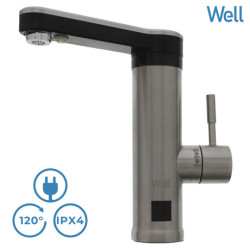 Električna slavina za grijanje WELL STREAM, topla/topla voda u 5s, priključak može ispod sudopera/sudopera Električna slavina za grijanje WELL STREAM, topla/topla voda u 5s, priključak može ispod sudopera/sudopera