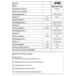 VOX ugradbena ploča za kuhanje EBG 400 GIX