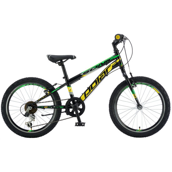 Dječji bicikl Polar Sonic 20", crno-zeleno-žuti