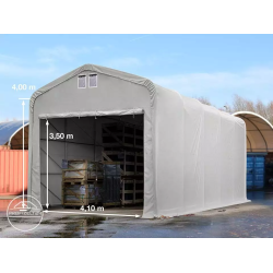 Skladišni šator 5x10m vatrootporan s vratima 4,1x3,5 m, cerada PRIMEtex 2300