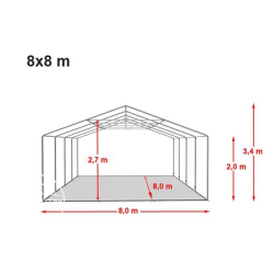 Event šator 8x8 - 500g/m2 s osnovnim okvirom Event šator 8x8 - 500g/m2 s osnovnim okvirom