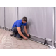 Šator za skladištenje 4x10 m - bočna visina 3,0 m sa patentnim zatvaračem, PVC 850