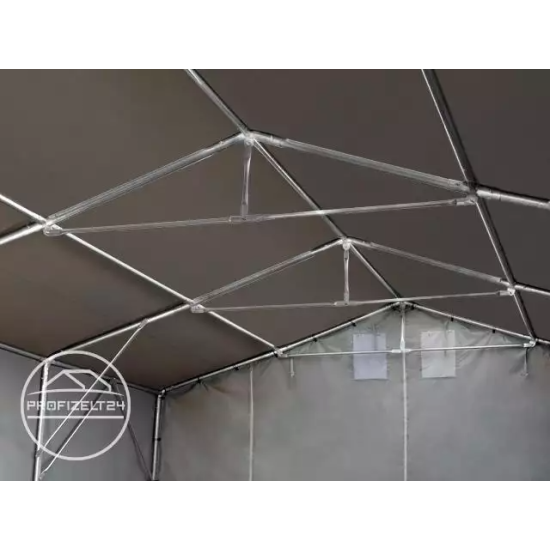Skladišni šator 6x8 m - bočna visina 3,0 m s patentnim zatvaračem, PVC cerada 850