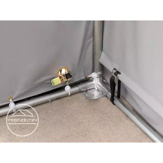 Skladišni šator 6x8 m - bočna visina 3,0 m s patentnim zatvaračem, PVC cerada 850