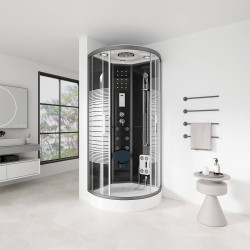 Tuš kabina Black Pearl s kišnim tušem - 90 x 90 cm