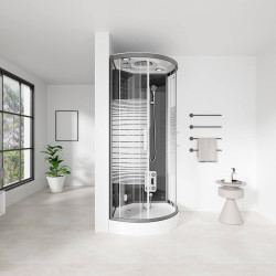 Tuš kabina Black Pearl sa vodopadom i parnom saunom - 100 x 100 cm Tuš kabina Black Pearl sa vodopadom i parnom saunom - 100 x 100 cm