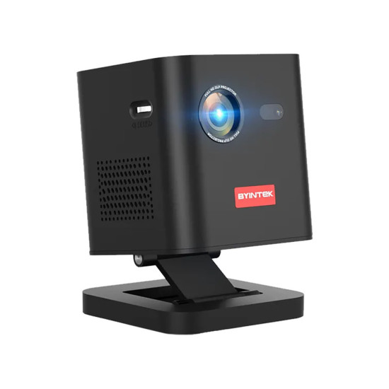 BYINTEK P19 prijenosni 3D LED DLP projektor, Android, WiFi, Bluetooth, 2GB+32GB, baterija, 350 lumena, zvučnici, max 4K UHD, HDMI + ugrađeni stalak + torbica