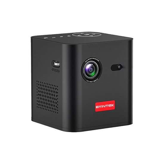 BYINTEK P19 prijenosni 3D LED DLP projektor, Android, WiFi, Bluetooth, 2GB+32GB, baterija, 350 lumena, zvučnici, max 4K UHD, HDMI + ugrađeni stalak + torbica