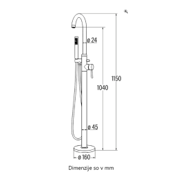 Armatura za kadu MOON crna Armatura za kadu MOON crna