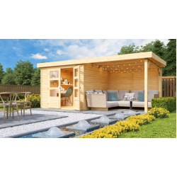 Karibu vrtna kućica Askola 280 sa stražnjom stranom Karibu vrtna kućica Askola 280 sa stražnjom stranom