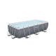 Bazen Steel Pro MAX 404x201x100 cm s uzorkom sivog mramora sa pumpom s kartonskim filterom