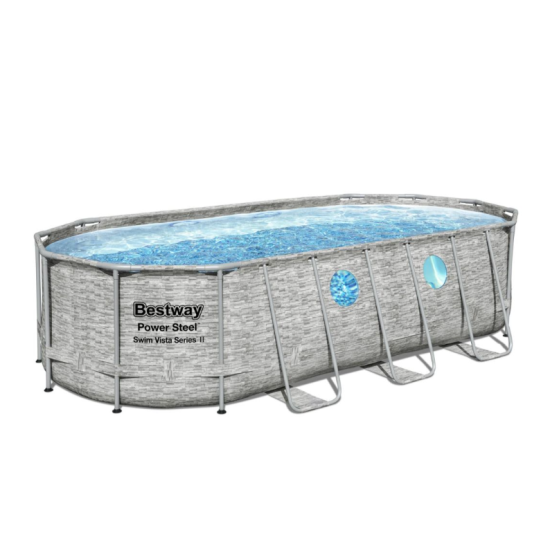 Bazen Power Steel™ Swim Vista™ 549 x 274 x 122 cm sa uzorkom kamena sa pumpom s kartonskim filterom