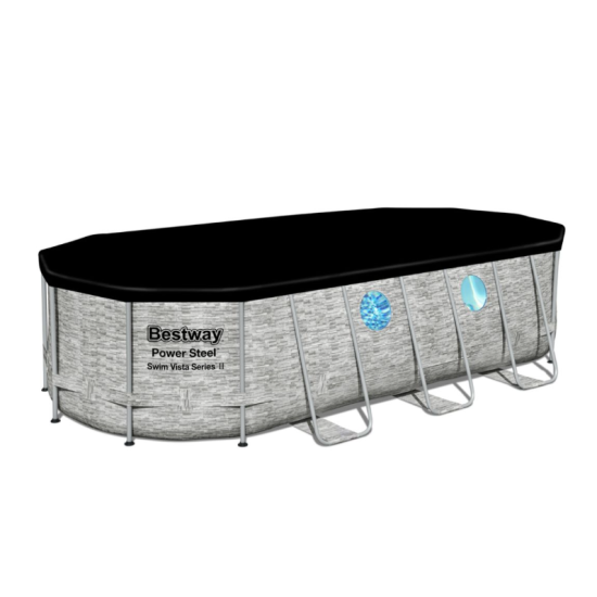 Bazen Power Steel™ Swim Vista™ 549 x 274 x 122 cm sa uzorkom kamena sa pumpom s kartonskim filterom