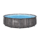 Bazen Steel Pro MAX™ 427 x 107 cm s uzorkom drveta sa pumpom s kartonskim filterom