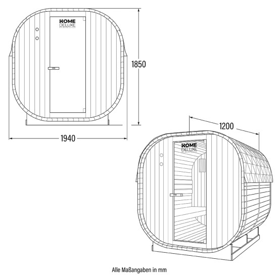 Tradicionalna vanjska sauna CUBE M