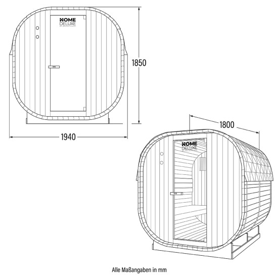 Tradicionalna vanjska sauna CUBE L