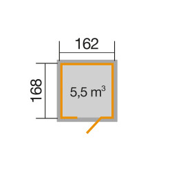 Drvena vrtna kućica 348