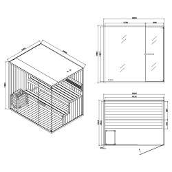 Tradicionalna sauna Shadow - XL Tradicionalna sauna Shadow - XL