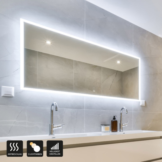 Pravokutno LED ogledalo NOLA – 160 x 70 cm