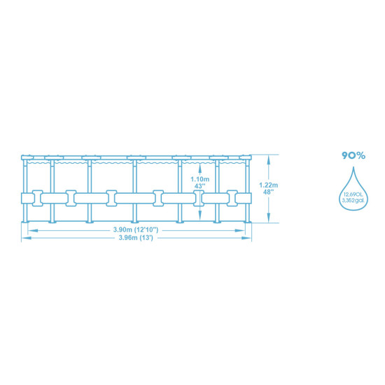 Bazen Steel Pro MAX™ 396 x 122 cm sa pumpom s kartonskim filterom