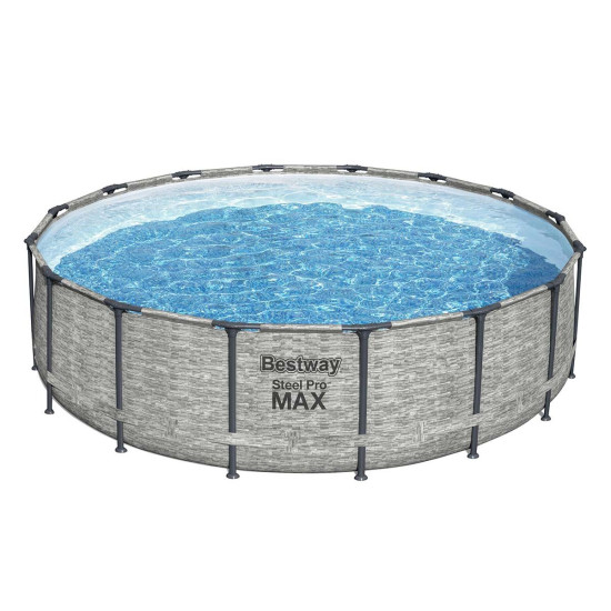 Bazen Steel Pro MAX™ 488 x 122 cm s kamenim uzorkom sa pumpom s kartonskim filterom