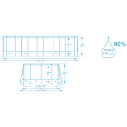 Bazen Power Steel™ Swim Vista™ 549 x 274 x 122 cm sa uzorkom kamena sa pumpom s kartonskim filterom Bazen Power Steel™ Swim Vista™ 549 x 274 x 122 cm sa uzorkom kamena sa pumpom s kartonskim filterom