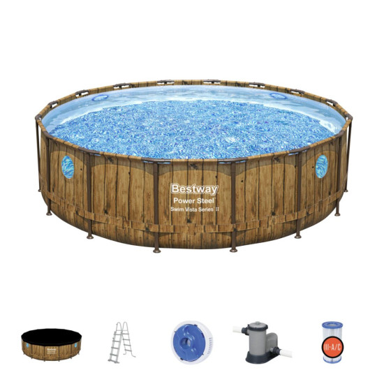 Bazen Bestway Power Steel™ Swim Vista Series™ 488x122 cm 