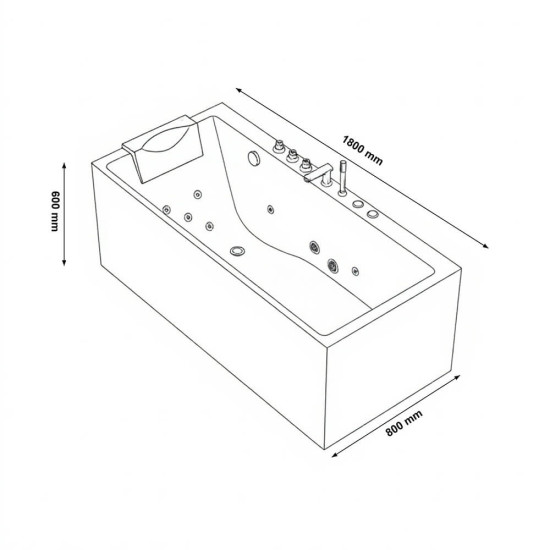 Masažna kada s ergonomskim oblikom Bakal Masažna kada s ergonomskim oblikom Bakal