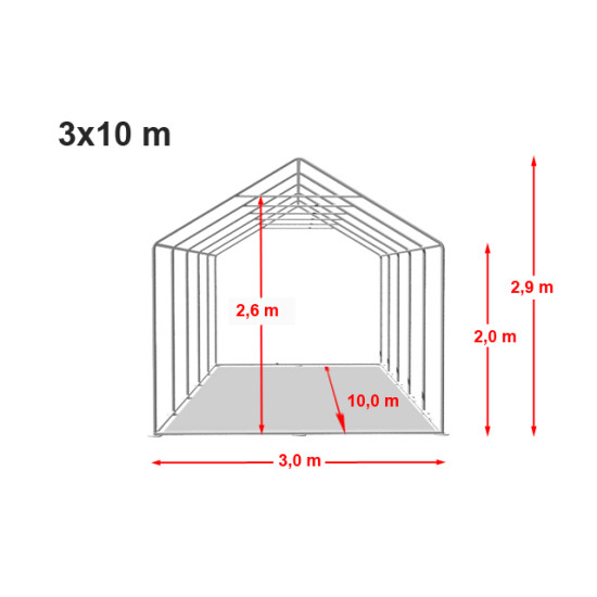Šator za događaje 3x10 PVC cerada 750