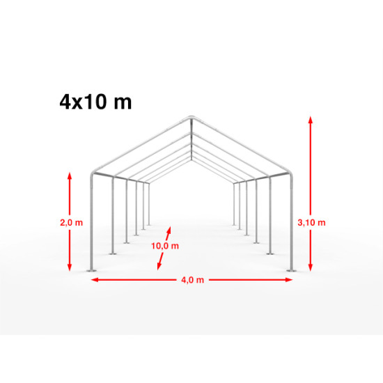 Šator za događaje 4x10 PE cerada 450g