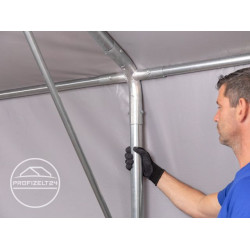 Šator za skladištenje hala 6x12 m - bočna visina 4,0 m s patentnim zatvaračem, PVC 850