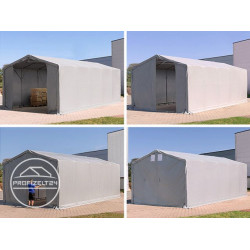 Šator za skladištenje hala 6x10 m - bočna visina 3,0 m s patentnim zatvaračem, PVC 720 g/m2
