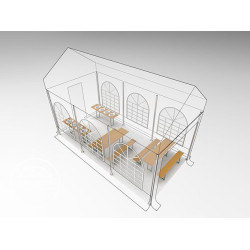 Šator za događaje  3x6 PVC cerada 700g, negoriv Šator za događaje  3x6 PVC cerada 700g, negoriv