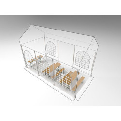 Šator za događaje 3x6 PE cerada 450g