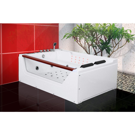 Hidromasažna kada s grijačem IMPERIA 610H BIJELA 180x120 CM