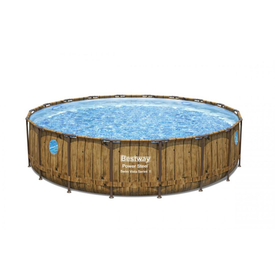 Bazen Power Steel™ Swim Vista 549 x 122 cm s uzorkom drveta sa pumpom s kartonskim filterom Bazen Power Steel™ Swim Vista 549 x 122 cm s uzorkom drveta sa pumpom s kartonskim filterom
