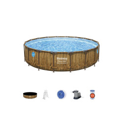 Bazen Power Steel™ Swim Vista 549 x 122 cm s uzorkom drveta sa pumpom s kartonskim filterom Bazen Power Steel™ Swim Vista 549 x 122 cm s uzorkom drveta sa pumpom s kartonskim filterom