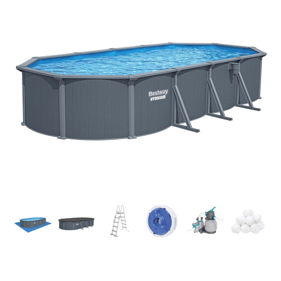 Montažni bazen Hydrium 730 x 360 x 130 cm s filtarskom pješčanom pumpom Montažni bazen Hydrium 730 x 360 x 130 cm s filtarskom pješčanom pumpom