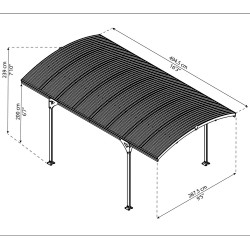 Nadstrešnica za automobil Atlas Nadstrešnica za automobil Atlas