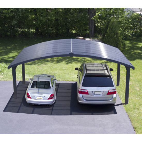 Aluminijska dvostruka nadstrešnica za automobil Arizona Wave 5000 Antracit 495 x 578 x 274 cm