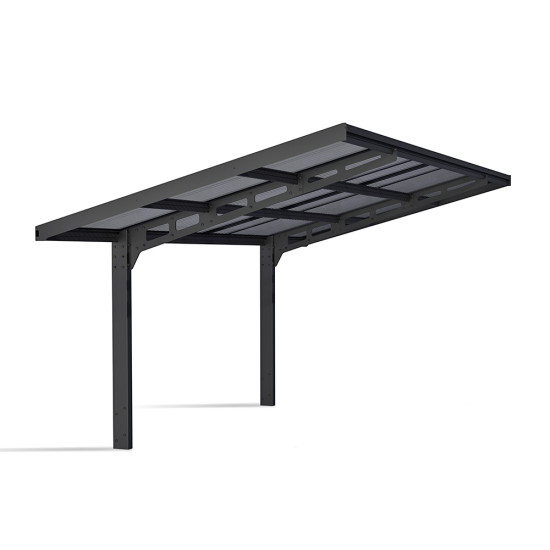 Aluminijska nadstrešnica za automobil Sydney Crna 286x587x288 cm
