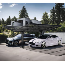 Aluminijska dvostruka nadstrešnica Sydney Wings Crna 587x572x288 cm Aluminijska dvostruka nadstrešnica Sydney Wings Crna 587x572x288 cm