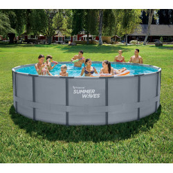 Bazen Summer Waves Ø 488x122 cm, siv Bazen Summer Waves Ø 488x122 cm, siv