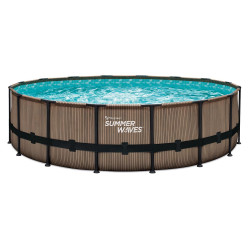 Bazen Summer Waves Ø 488x122 cm, smeđa