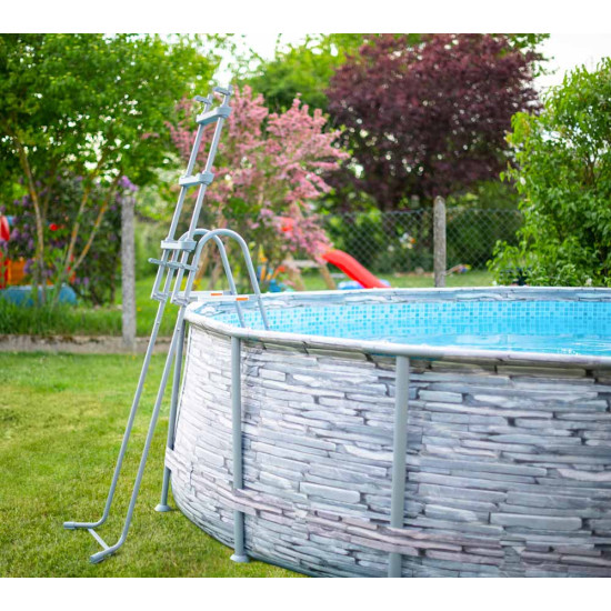 Bazen Summer Waves Ø 427x107 cm, izgled kamna 