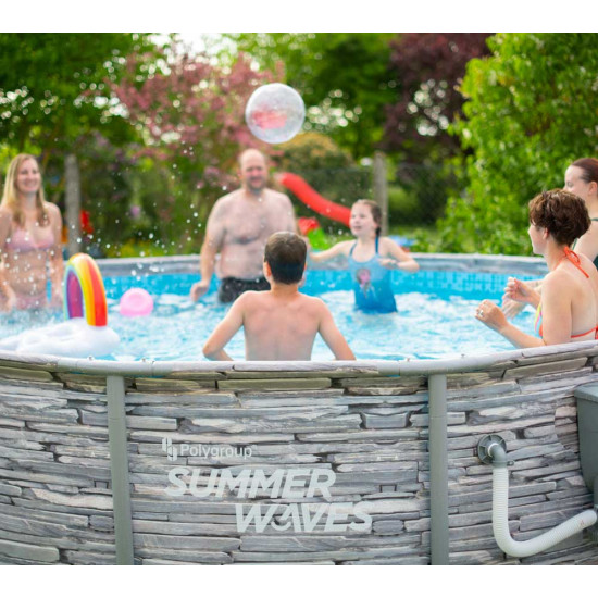 Bazen Summer Waves Ø 427x107 cm, izgled kamna 